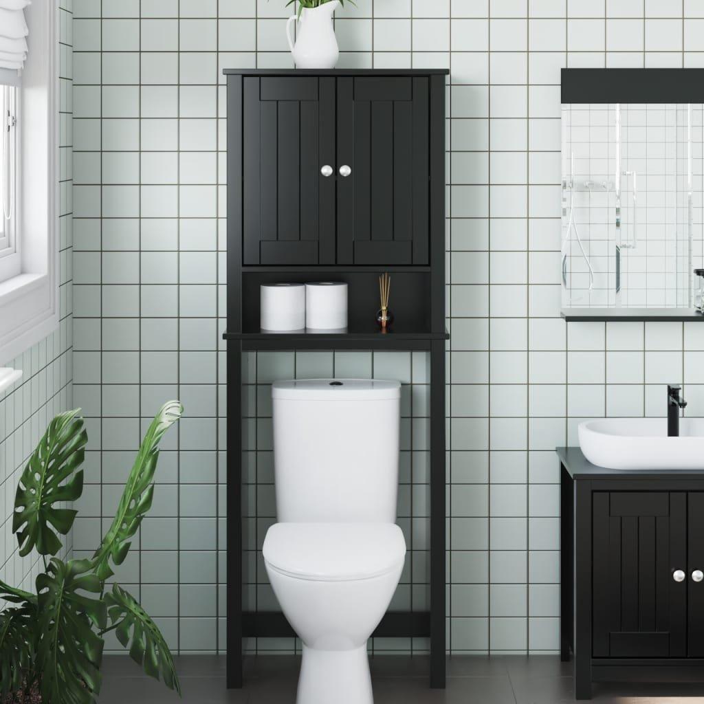 Over-the-Toilet Storage BERG Black 60x27x164.5 cm Solid Wood