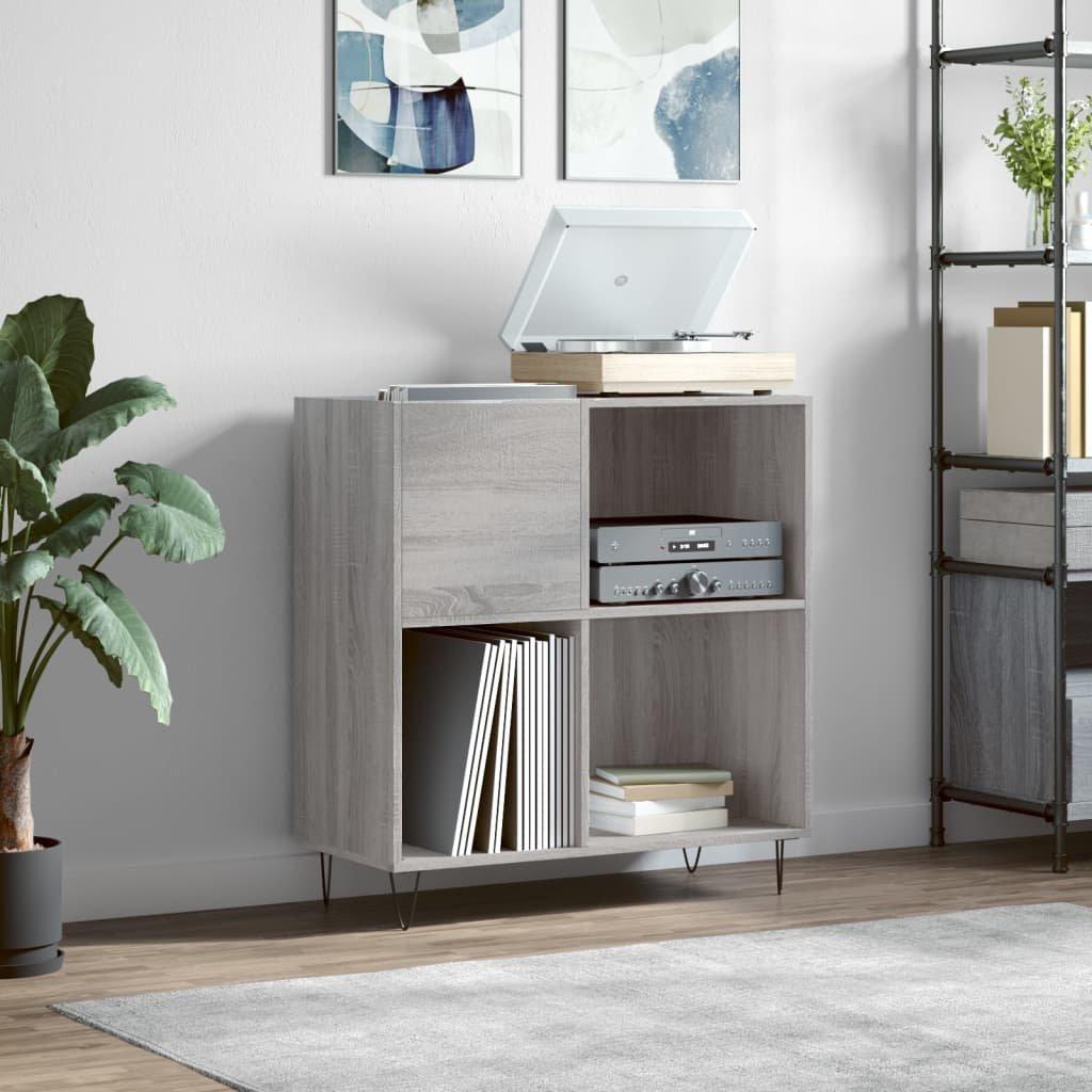 Record Cabinet Grey Sonoma 84.5x38x89 cm Engineered Wood