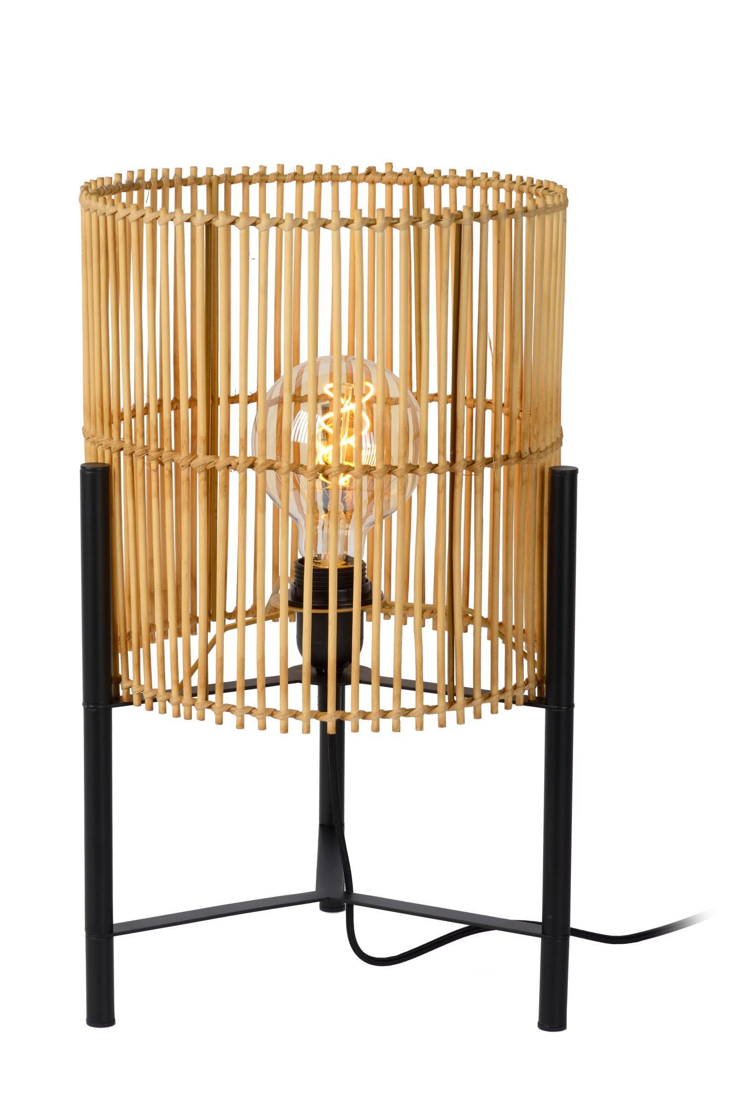 Lucide Jantine Scandinavian Table Lamp 30cm 1xE27 Light Wood