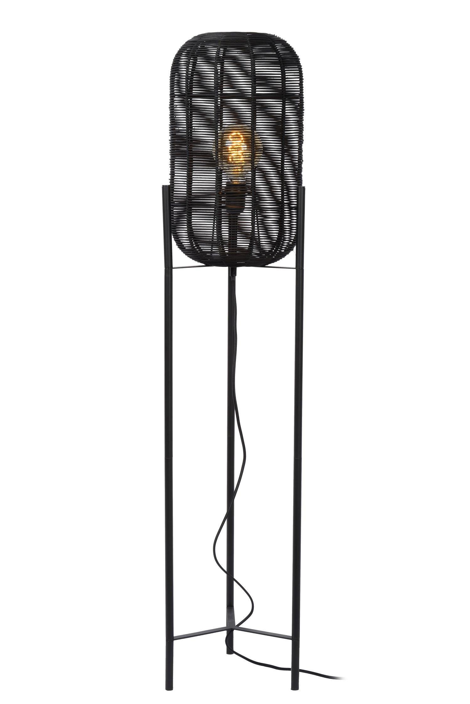 Lucide Hermine Scandinavian Floor Lamp 30cm 1xE27 Black