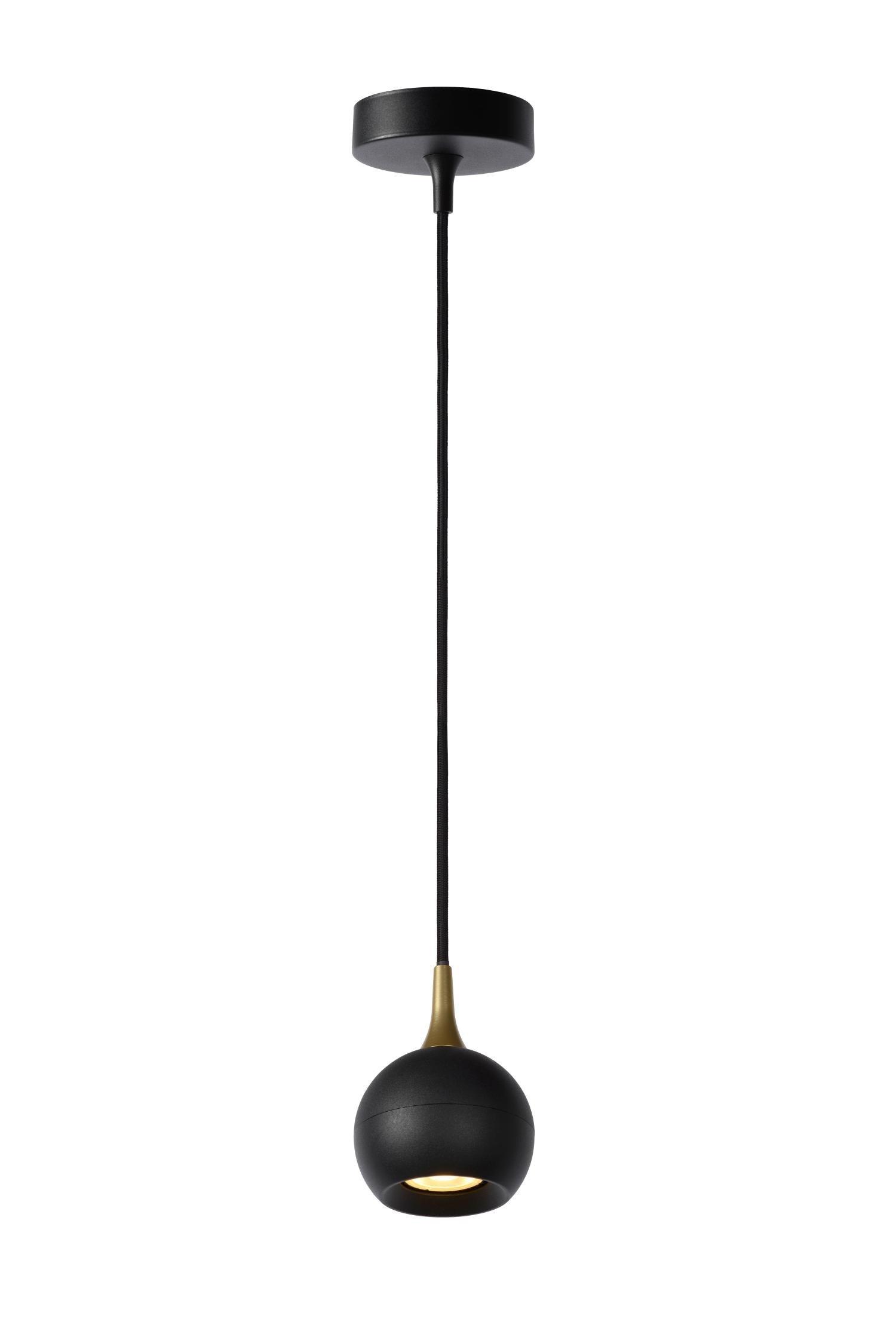 Lucide Favori Modern Pendant Light 9cm 1xGU10 Black