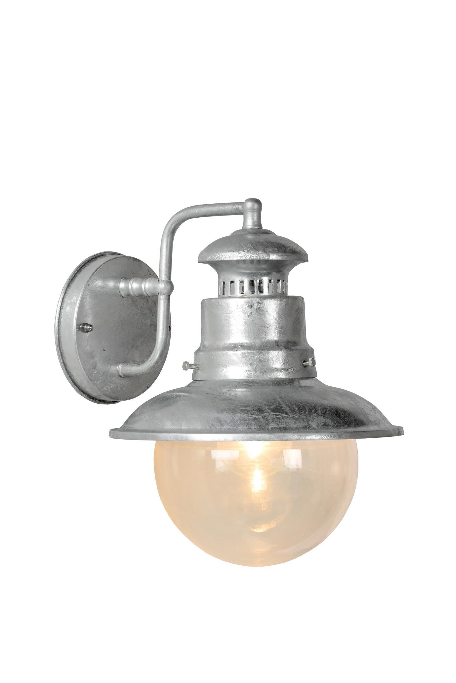 Lucide Figo Vintage Wall Lantern Light Outdoor 1xE27 IP44 Zinc