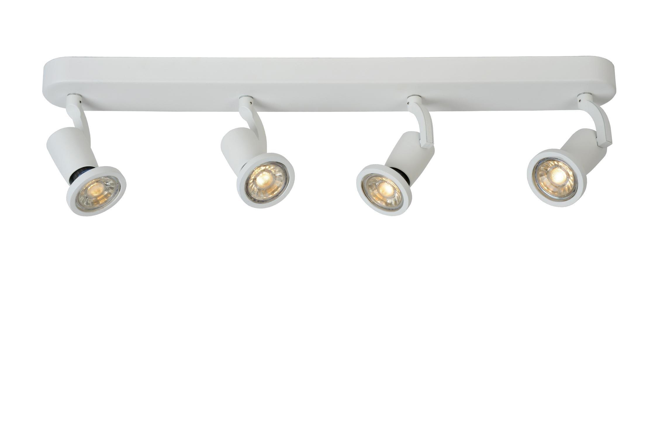 Lucide JasterLed Modern Ceiling Spotlight Bar LED GU10 4x5W 2700K White