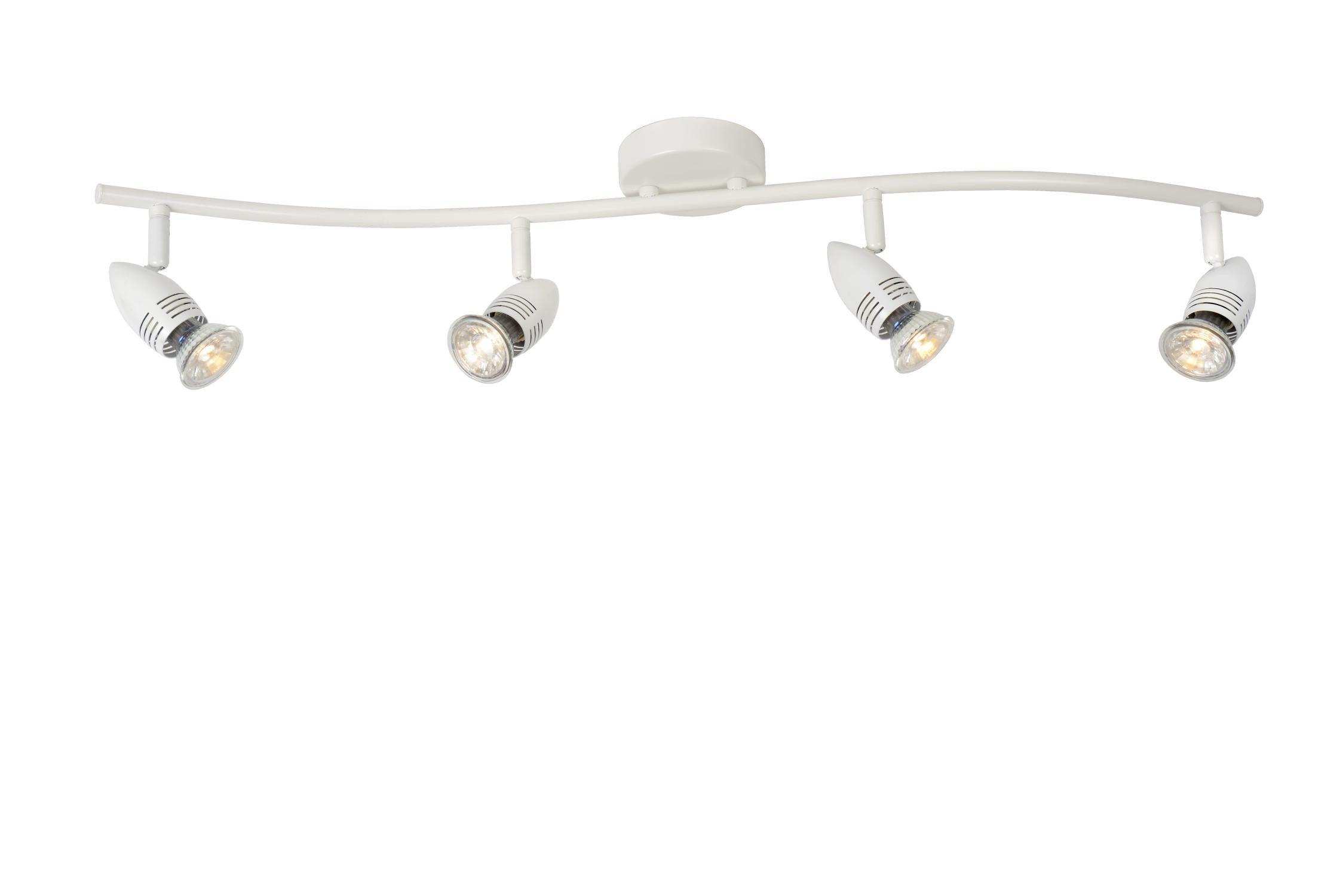 Lucide CaroLed Modern Ceiling Spotlight Bar LED GU10 4x5W 2700K White