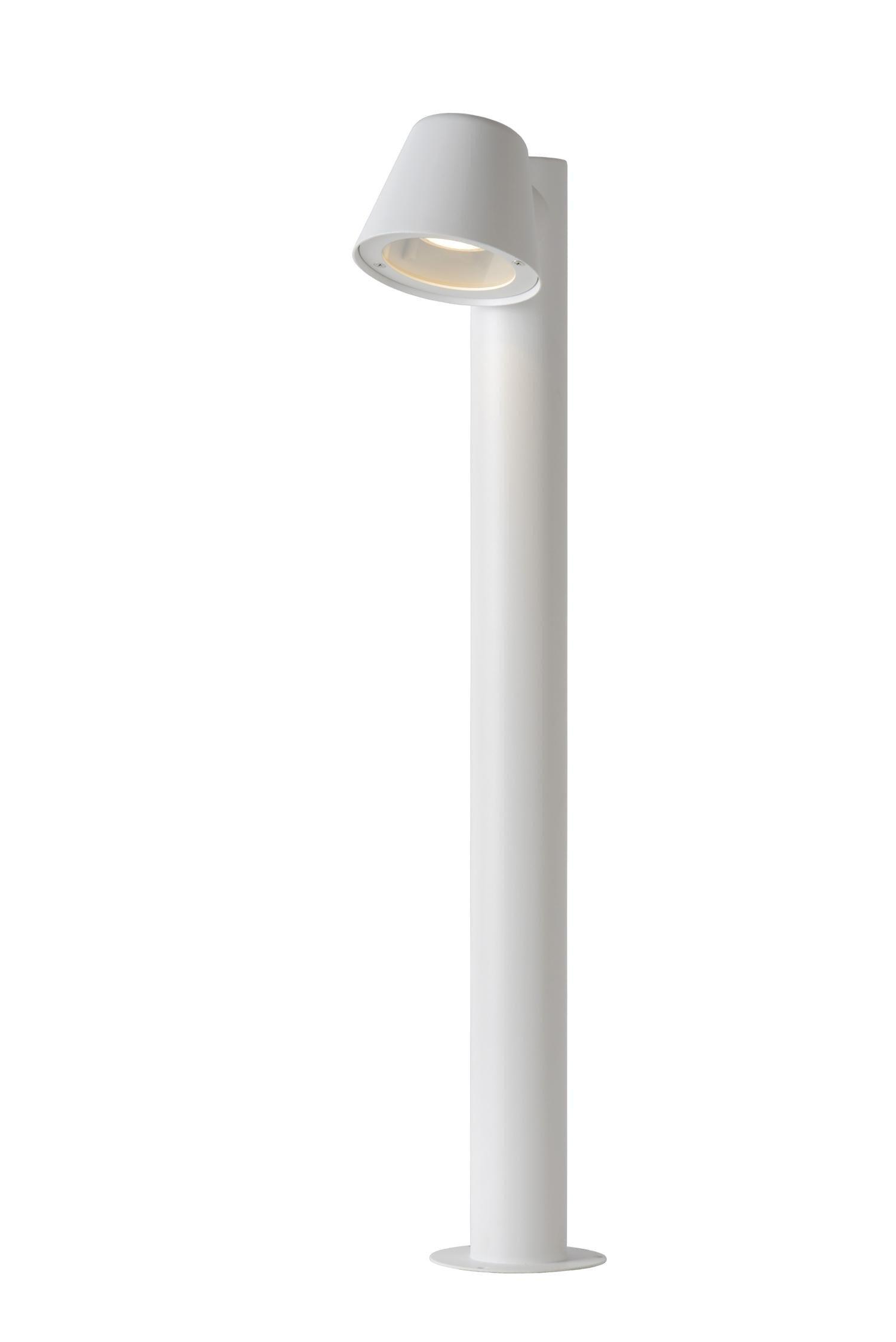 Lucide DingoLed Modern Bollard Light Outdoor LED Dim. GU10 1x5W 3000K IP44 White