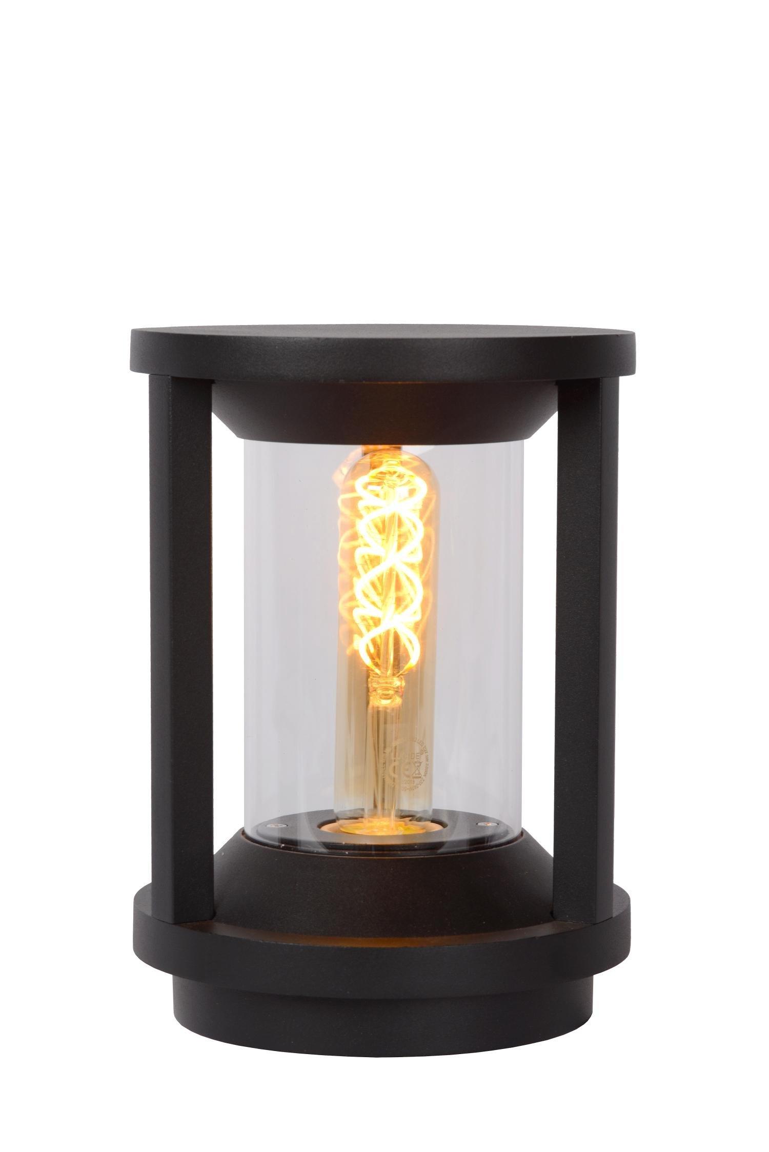 Lucide Cadix Modern Pedestal Light Outdoor 16cm 1xE27 IP65 Black