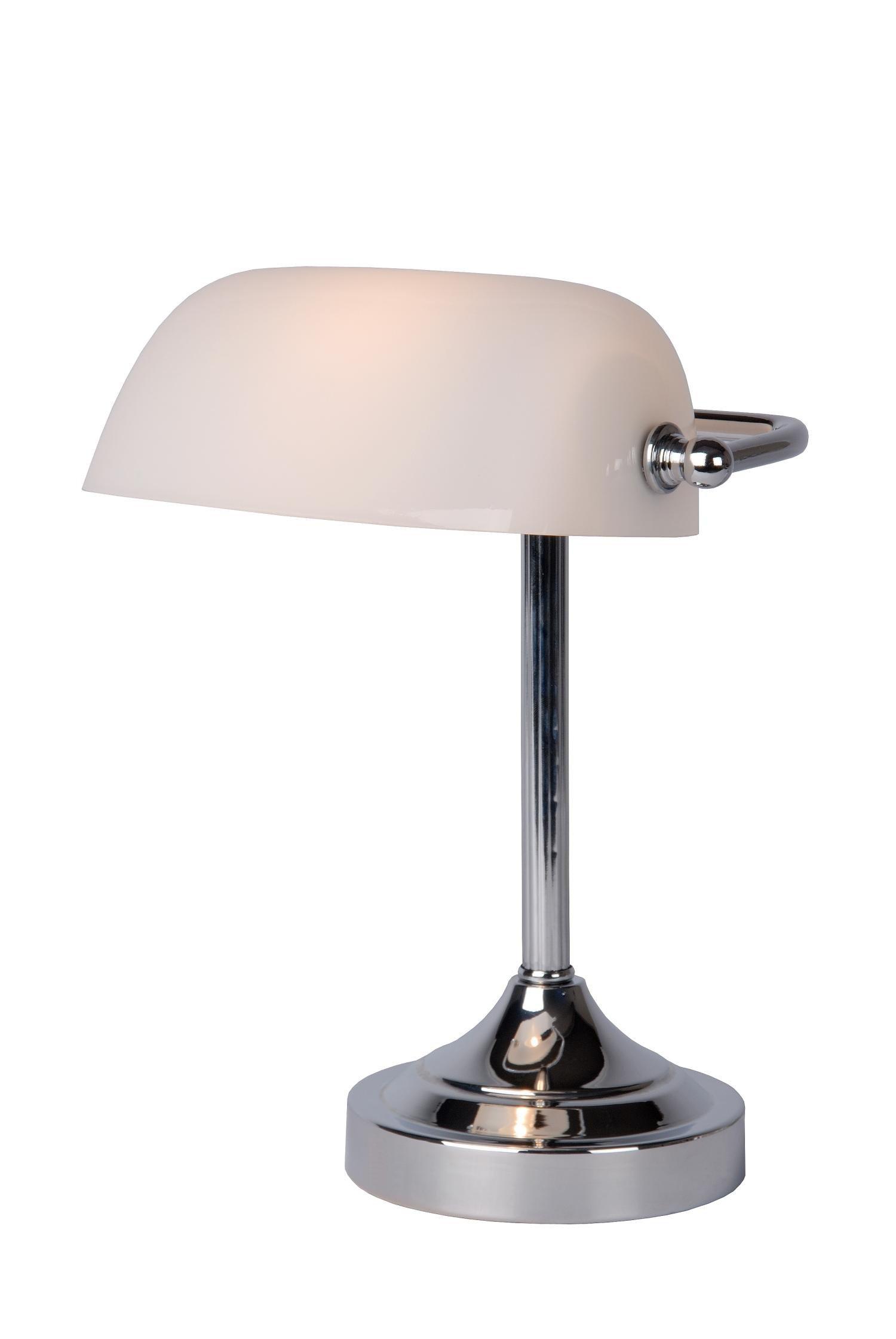 Lucide BANKER Desk Lamp in Metal E14 Vertical Tiltable Classic Table Lighting