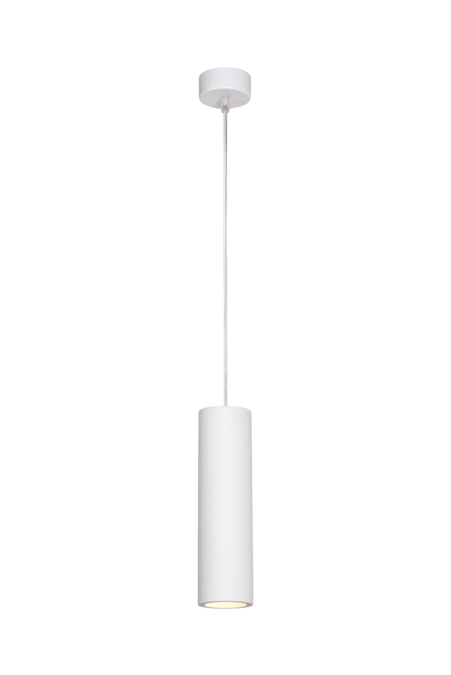 Lucide Gipsy Modern Slim Plaster Pendant Light 7cm 1xGU10 White