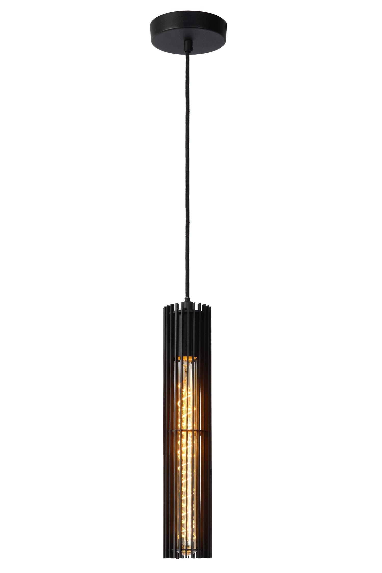 Lucide Lionel Modern Pendant Light 6.5cm 1xE27 Black