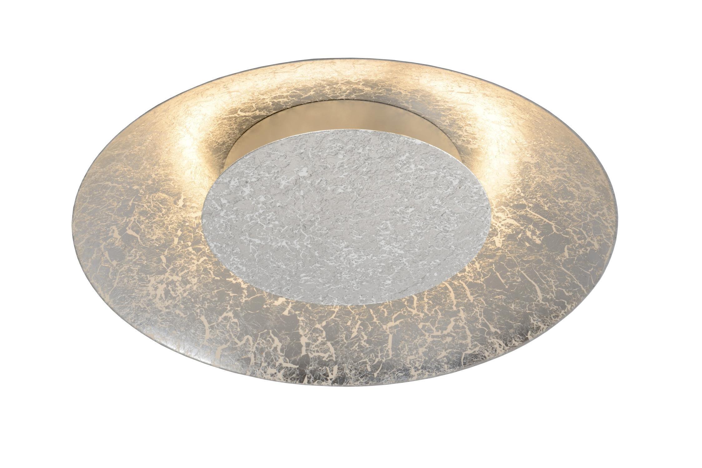 Lucide Foskal Modern Flush Ceiling Light 34.5cm LED 1x12W 2700K Silver