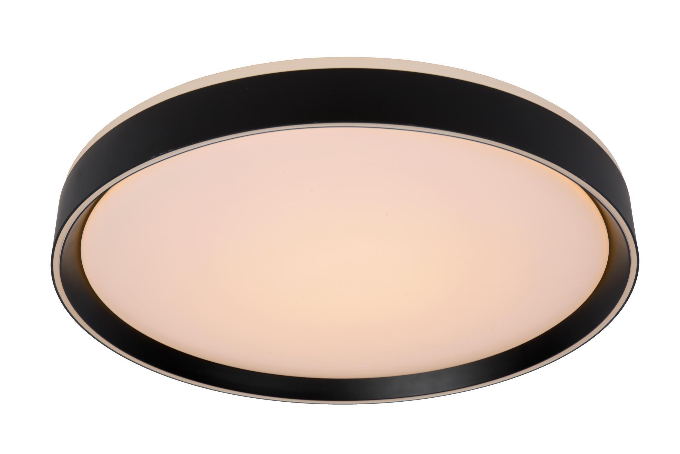 Lucide Nuria Modern Flush Ceiling Light 50cm LED Dim. 1x36W 2700K 3 StepDim Black