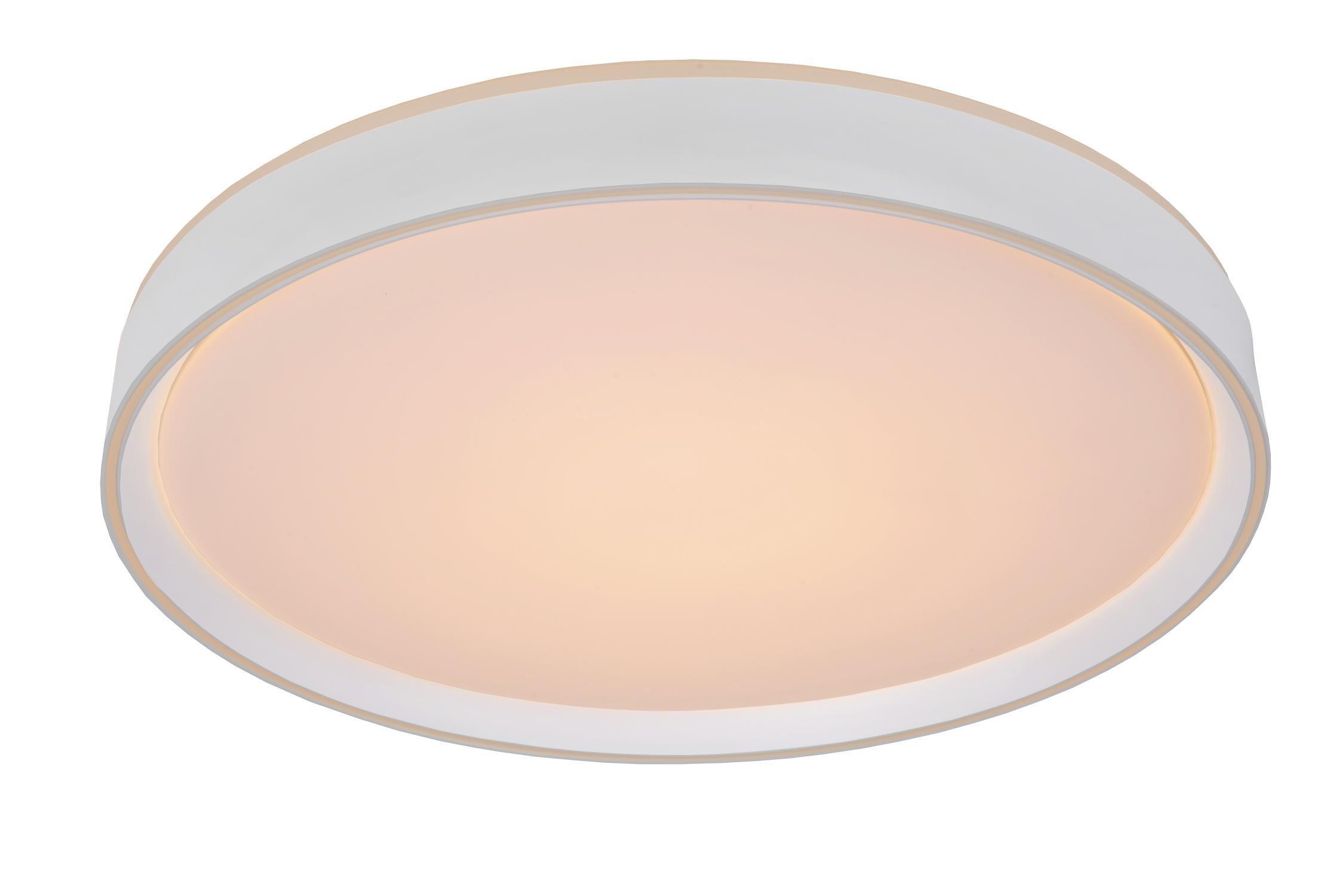 Lucide Nuria Modern Flush Ceiling Light 50cm LED Dim. 1x36W 2700K 3 StepDim White