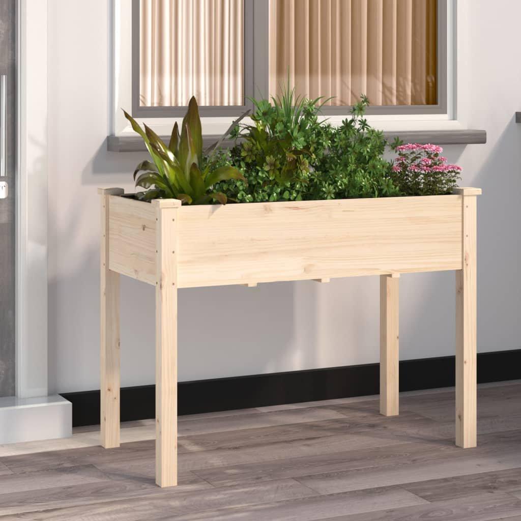 Planter with Liner 118x59x76 cm Solid Wood Fir