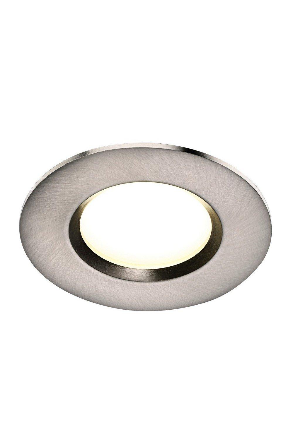 Clarkson 3 Pack LED Recessed Downlight Brushed Steel 4000K