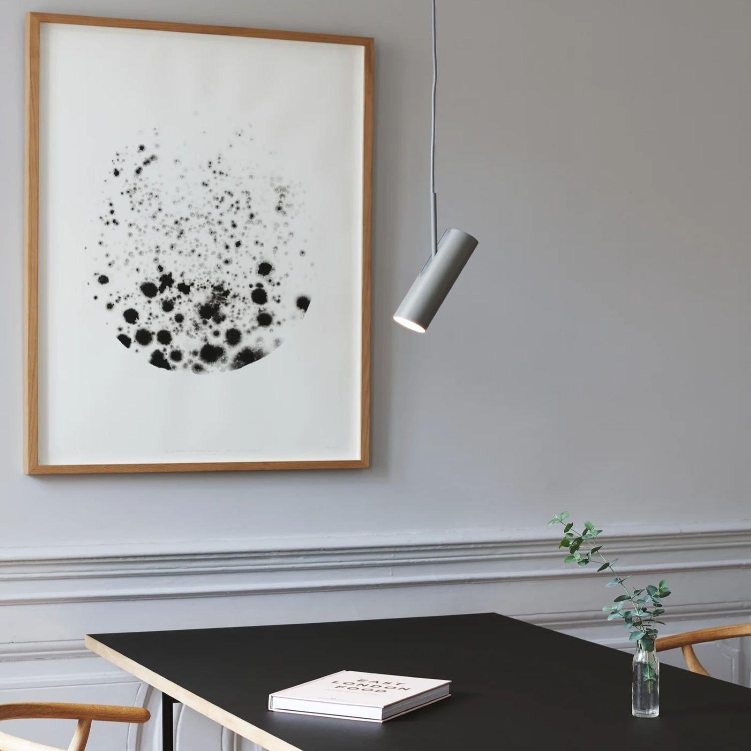 DFTP Mib 6 Indoor Living Dining Kitchen Pendant Ceiling Light in Grey (Diam) 6cm