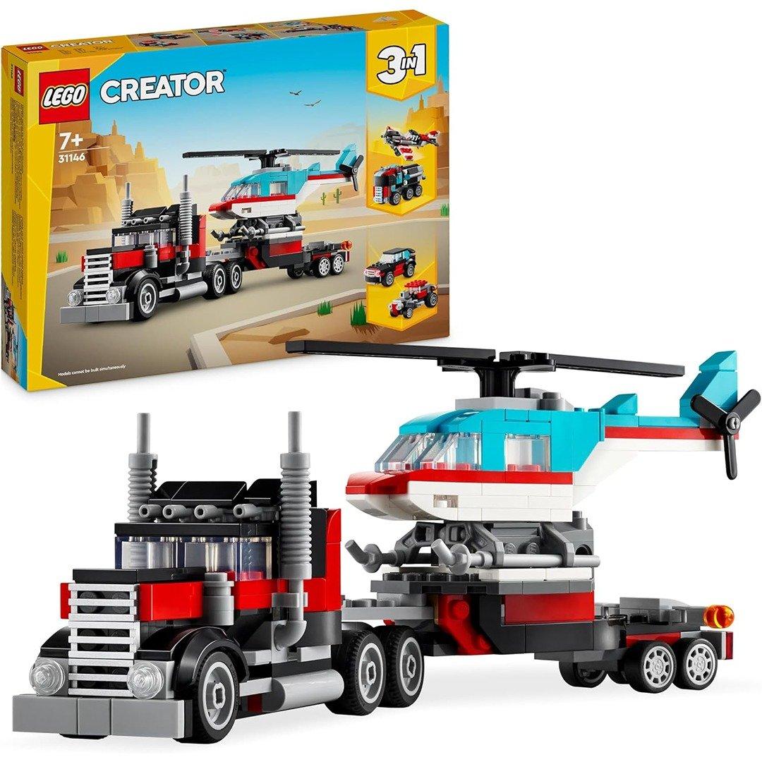31146 Creator 3in1 Flatbed Truck With Helicopter