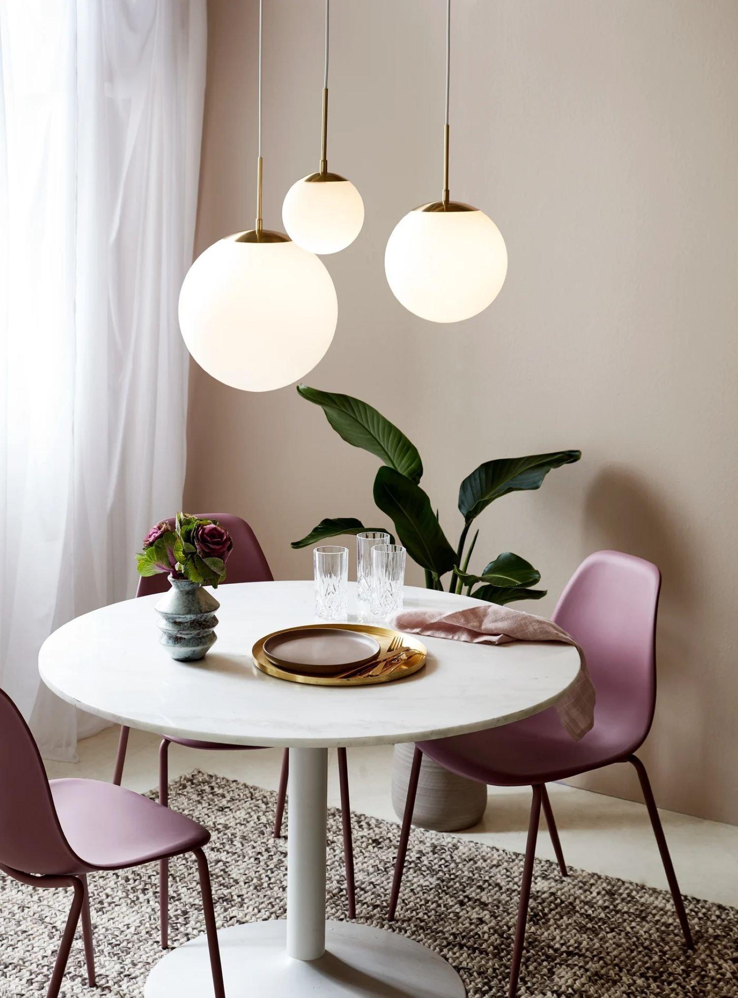 Grant 25 Indoor Living Dining Glass Pendant Ceiling Light in Brass (Diam) 25cm
