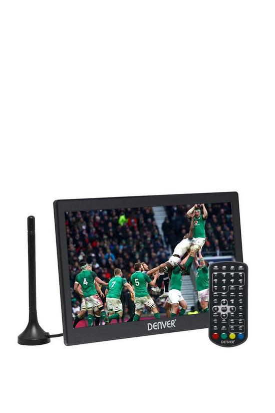 Denver 10" Rechargeable Small Portable TV with Freeview Mains Power or HDMI In 12 Volt Rechargeable Battery for Car 1