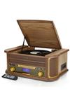 Denver 9-in-1 Retro Vintage Wooden Record Player with Speakers & Bluetooth 3 Speed Vinyl & Cassette with CD Player, DAB+ Radio thumbnail 5