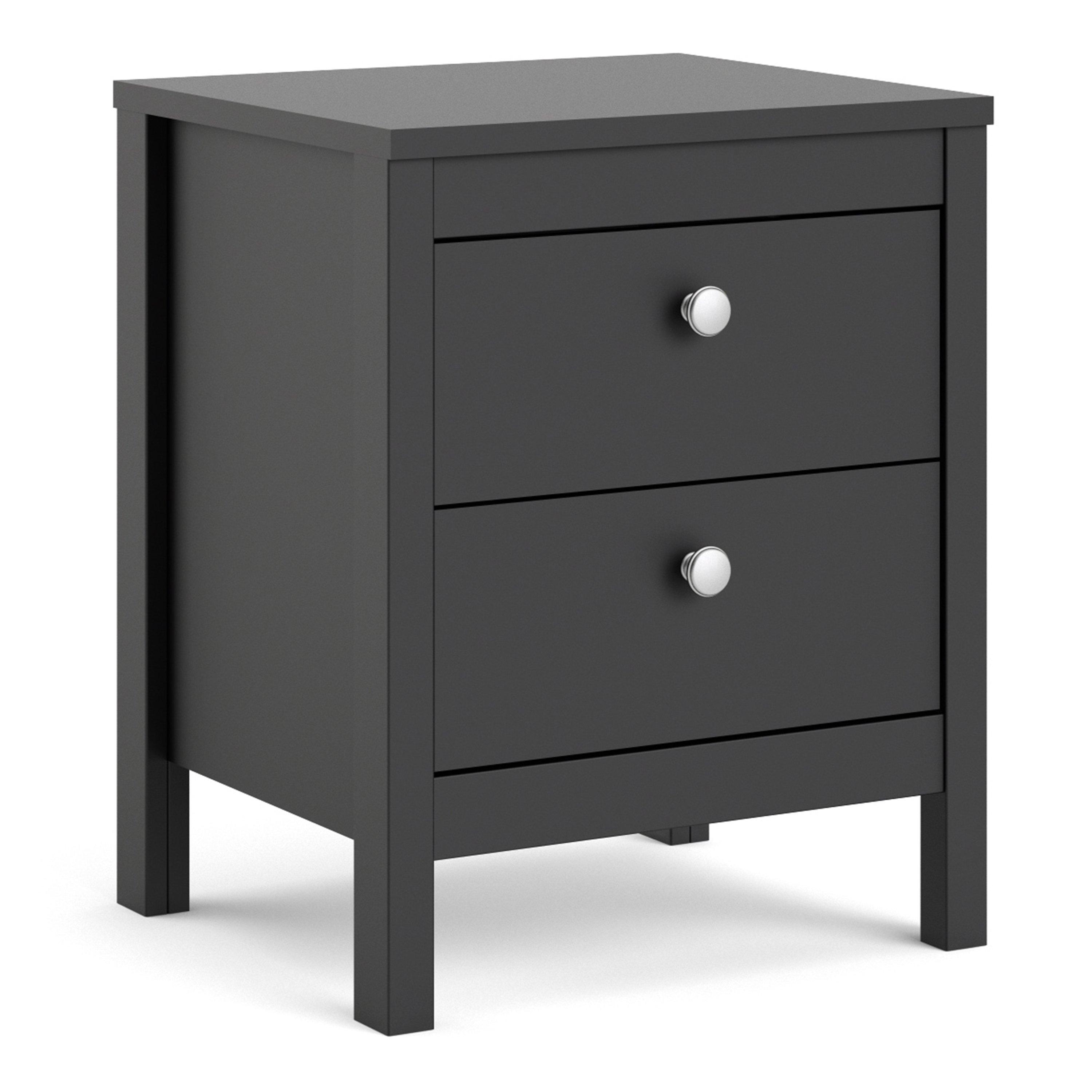Madrid Bedside Table 2 Drawers