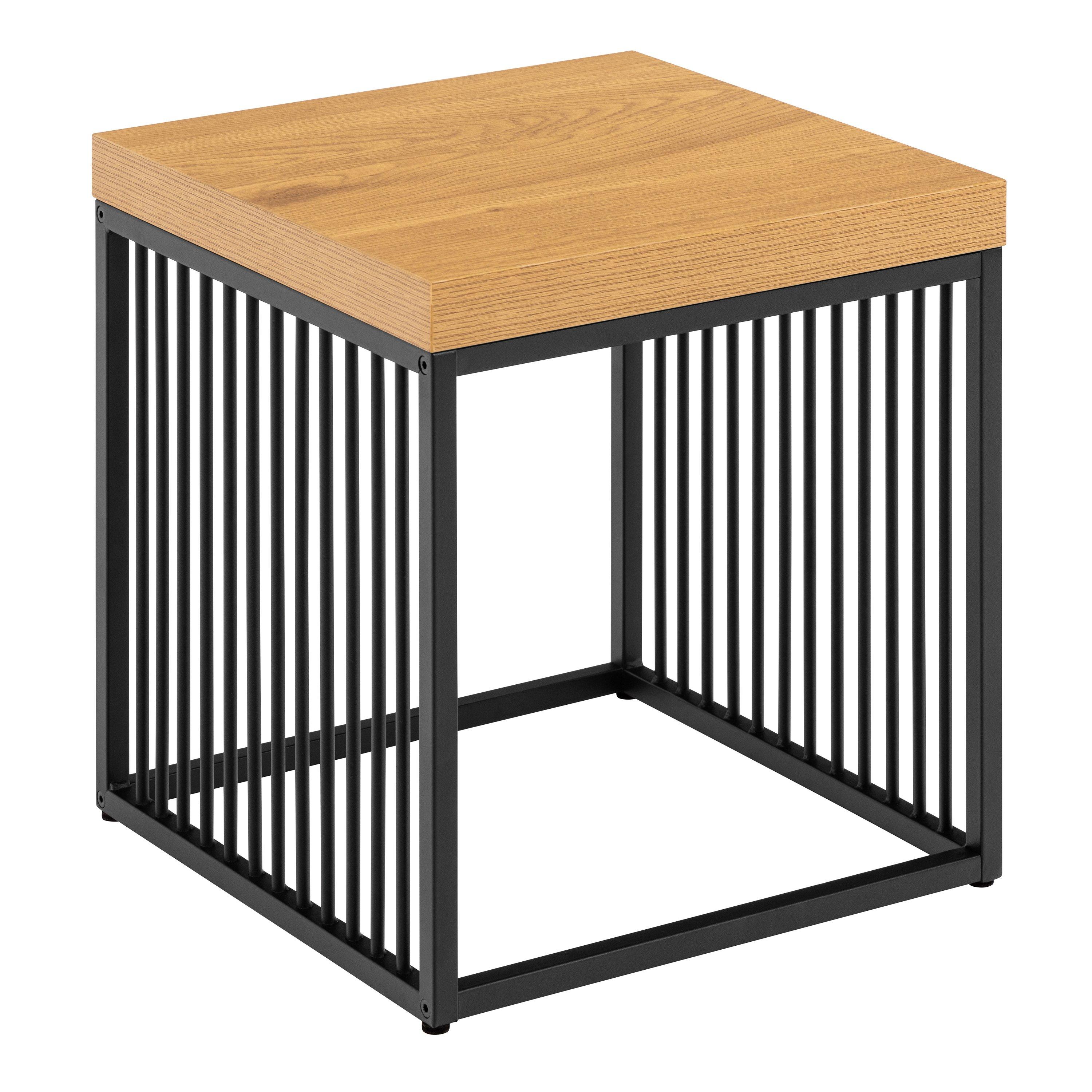 Photos - Coffee Table Strington Side Table in Black and Oak