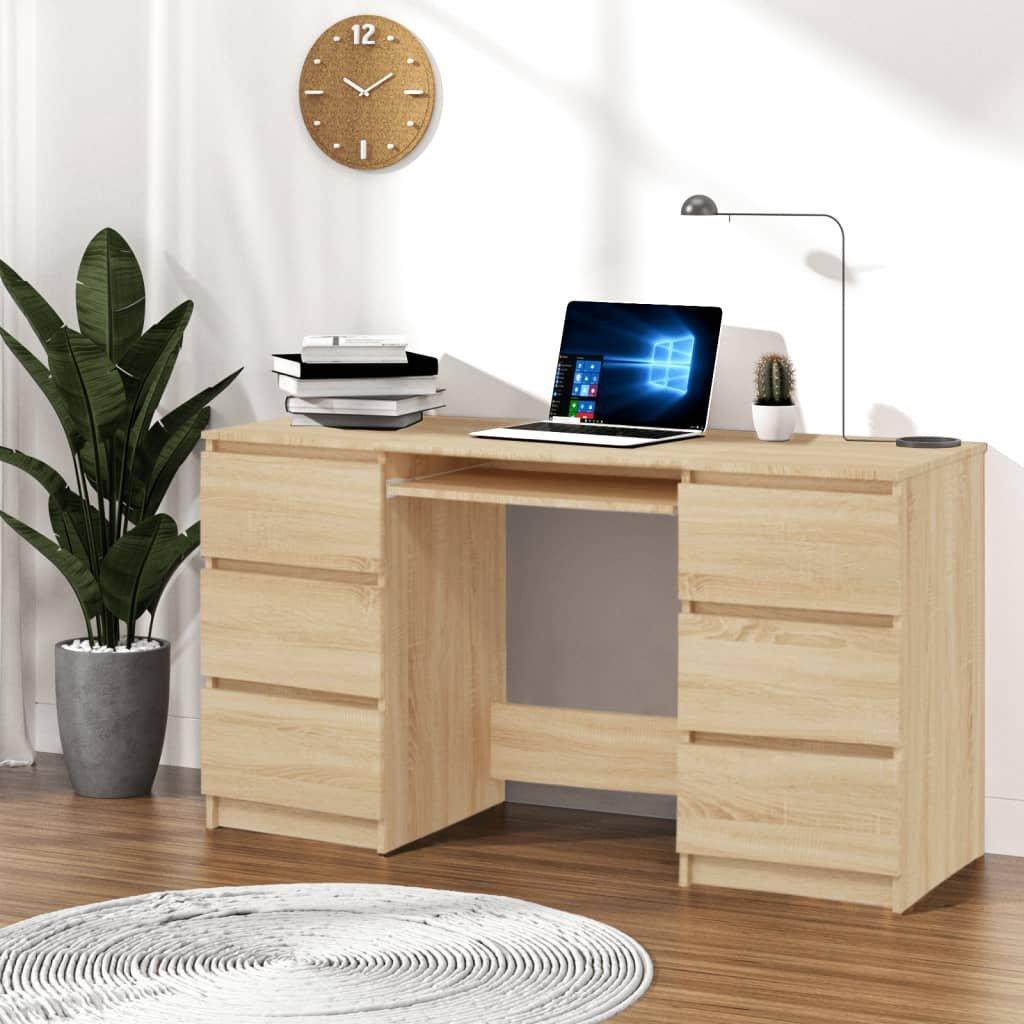 Writing Desk Sonoma Oak 140x50x77 cm Engineered Wood