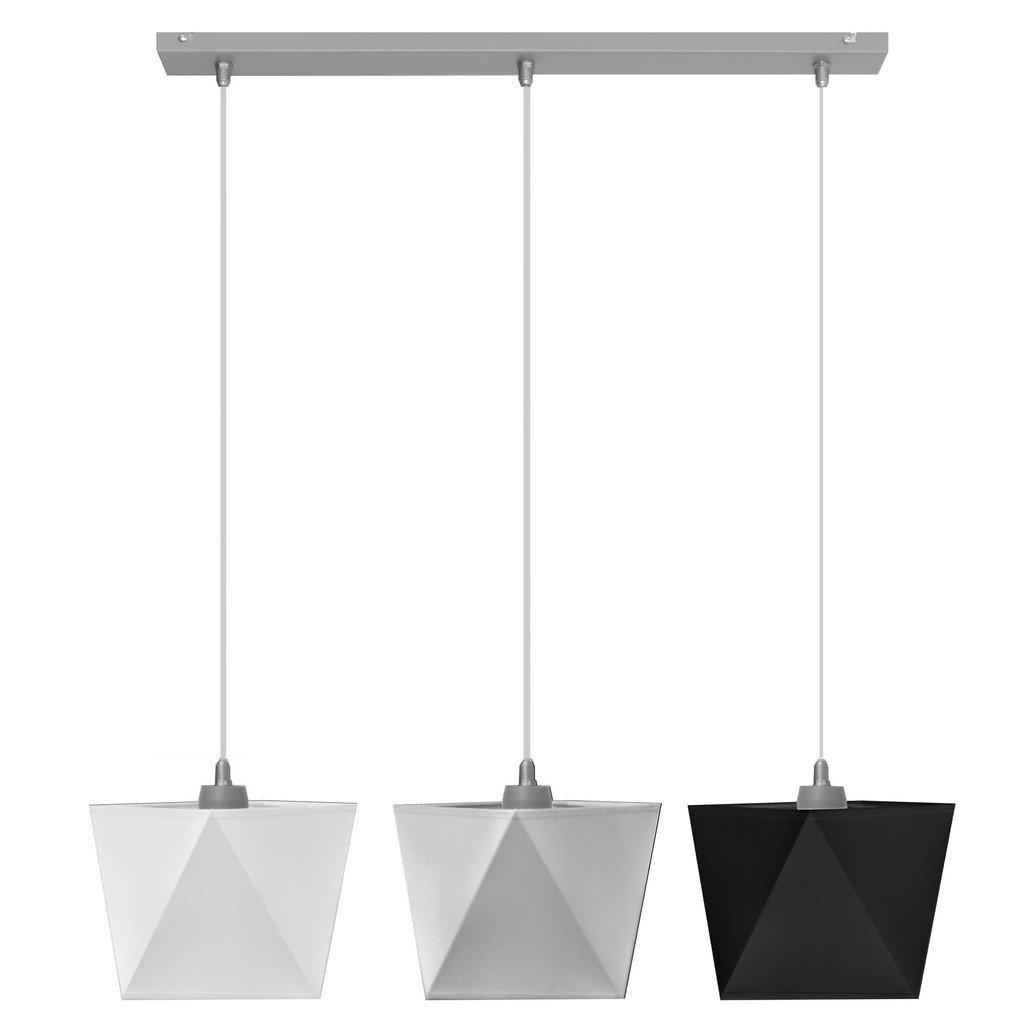Adamant Straight Bar Pendant Ceiling Light White Grey Black 75cm