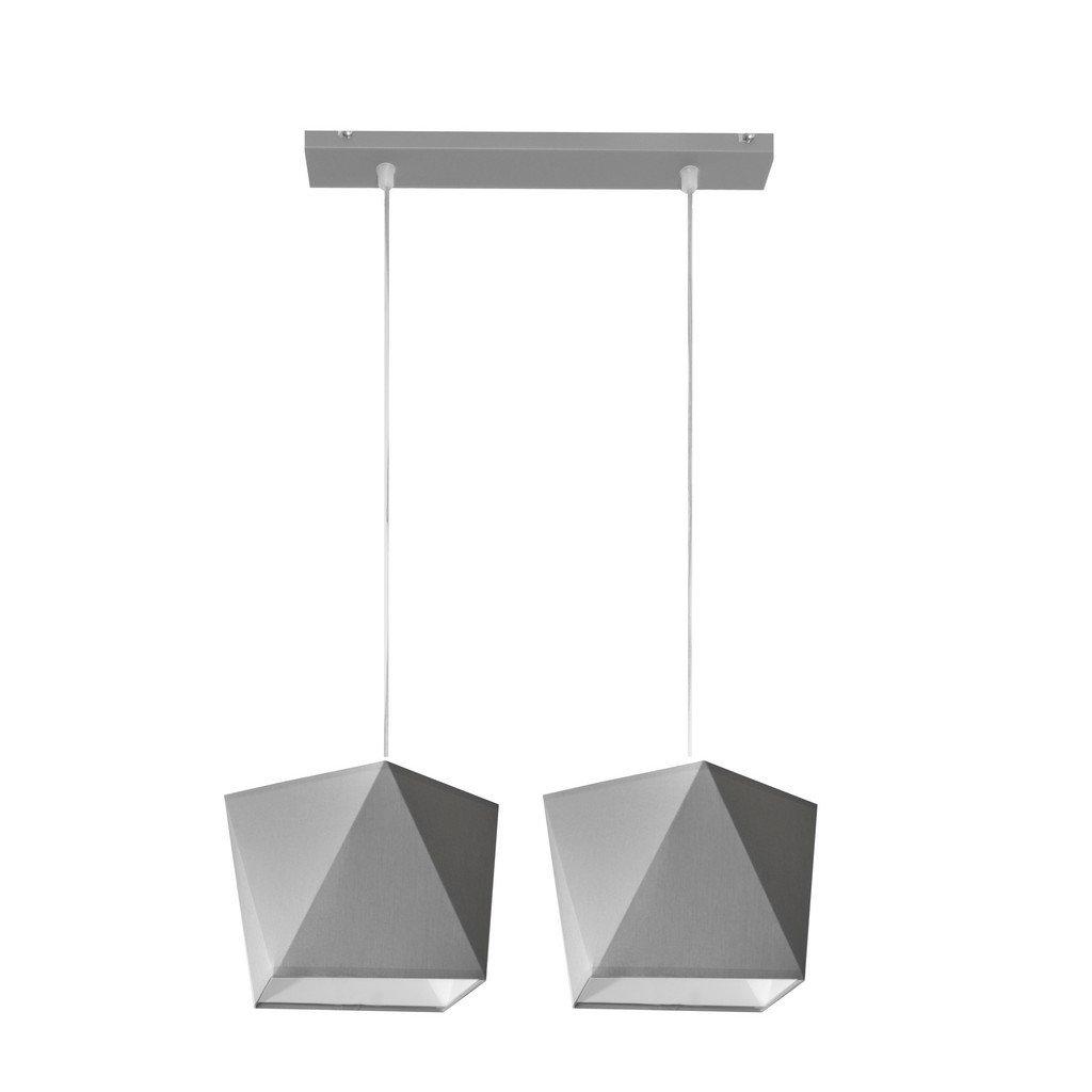 Adamant Straight Bar Pendant Ceiling Light Grey 50cm