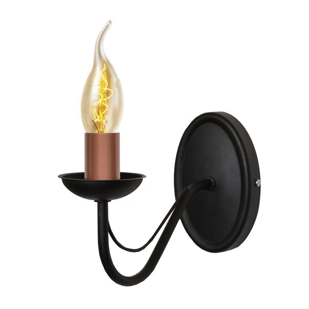 Malbo Candle Wall Lamp Black Copper 25cm