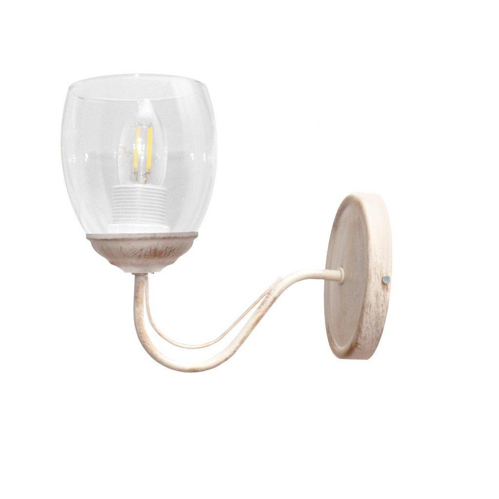 Allena Wall Lamp White Gold Transparent 10cm