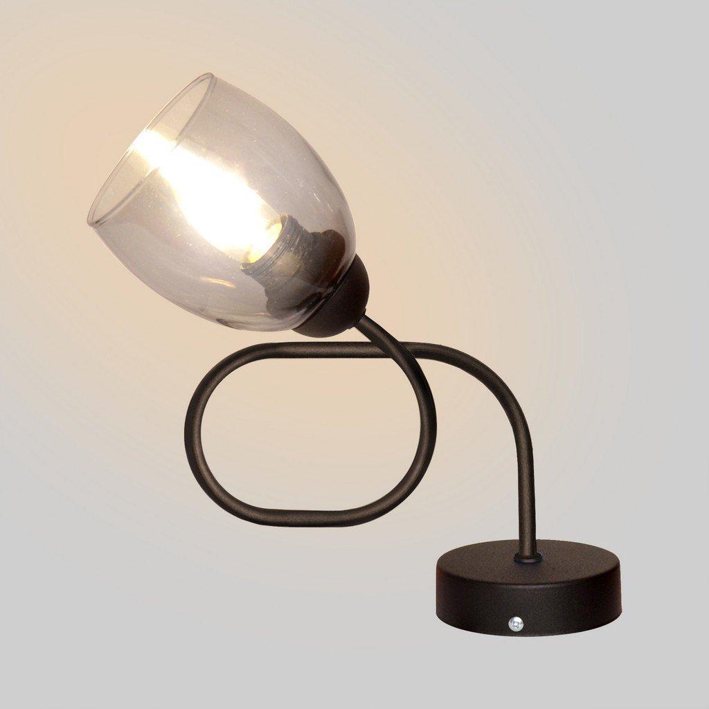 Marietta Table Lamp Black Smokey 22cm