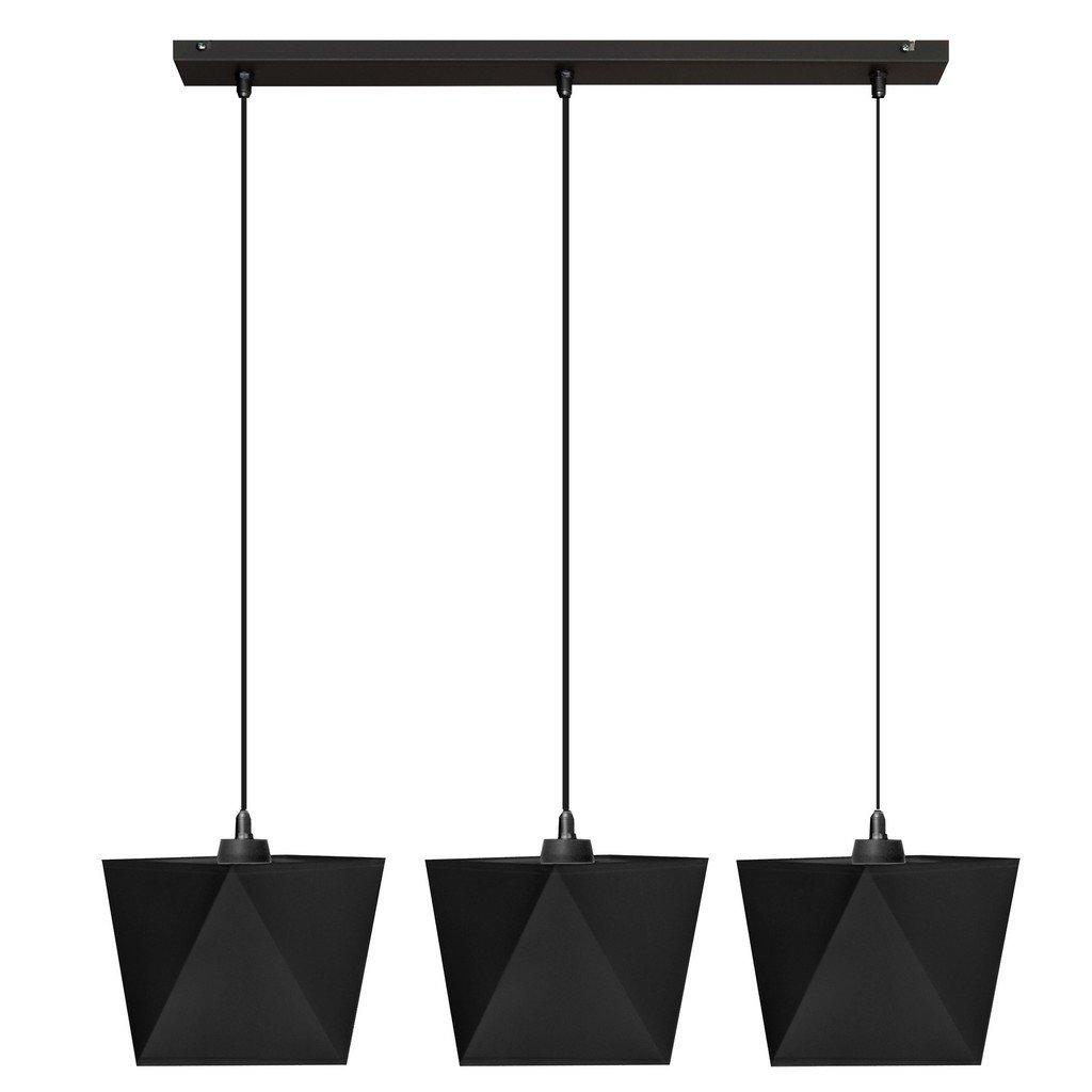 Adamant Straight Bar Pendant Ceiling Light Black 65cm