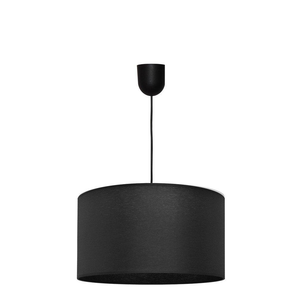 Alba Cylindrical Pendant Ceiling Light Black 45cm