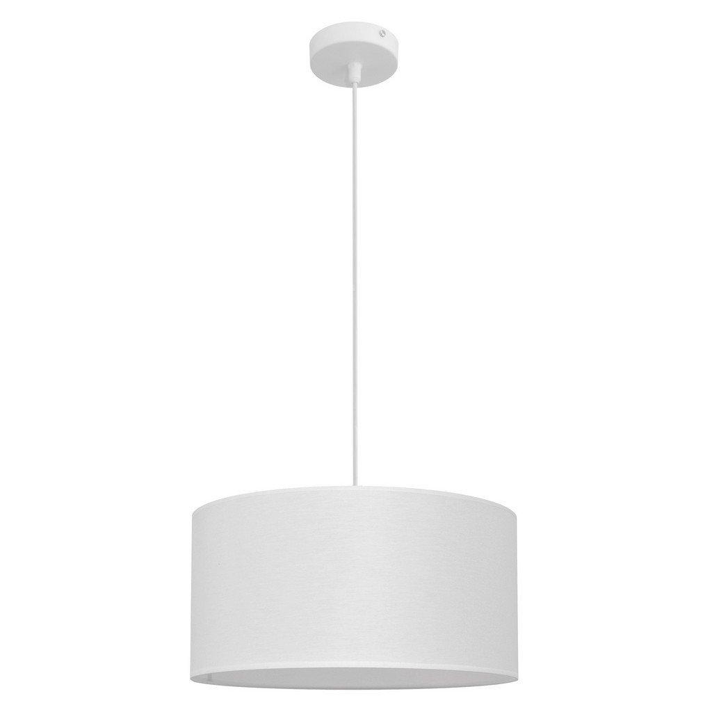 Alba Cylindrical Pendant Ceiling Light White 40cm