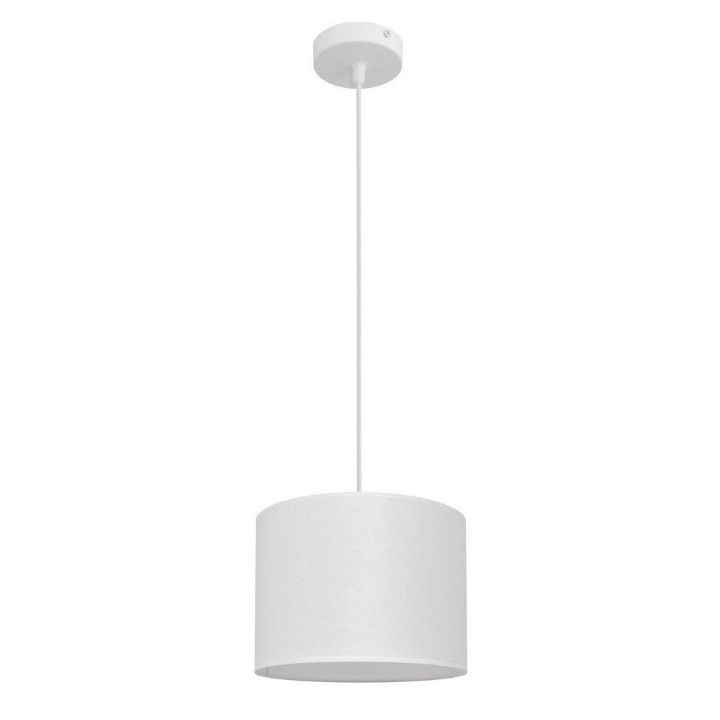 Alba Cylindrical Pendant Ceiling Light White 20cm