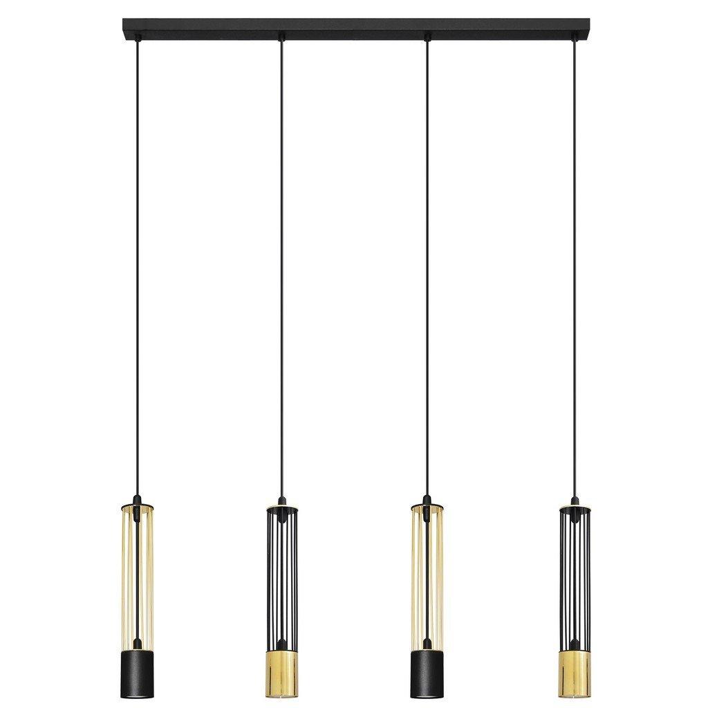 Bars Straight Bar Pendant Ceiling Light Black Gold 100cm