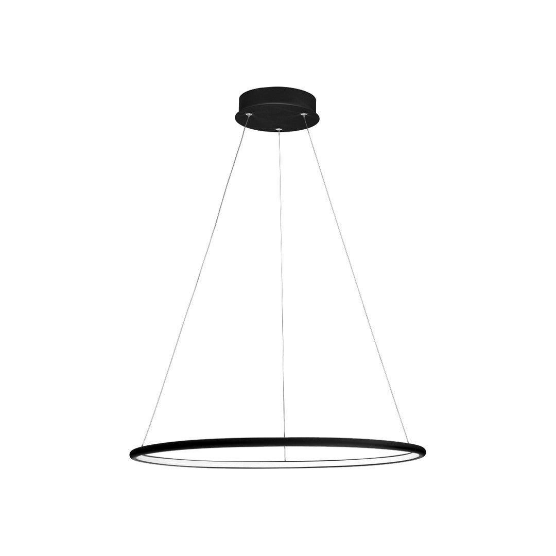 Orion LED Pendant Light 40cm Diameter Modern Black Circular Design