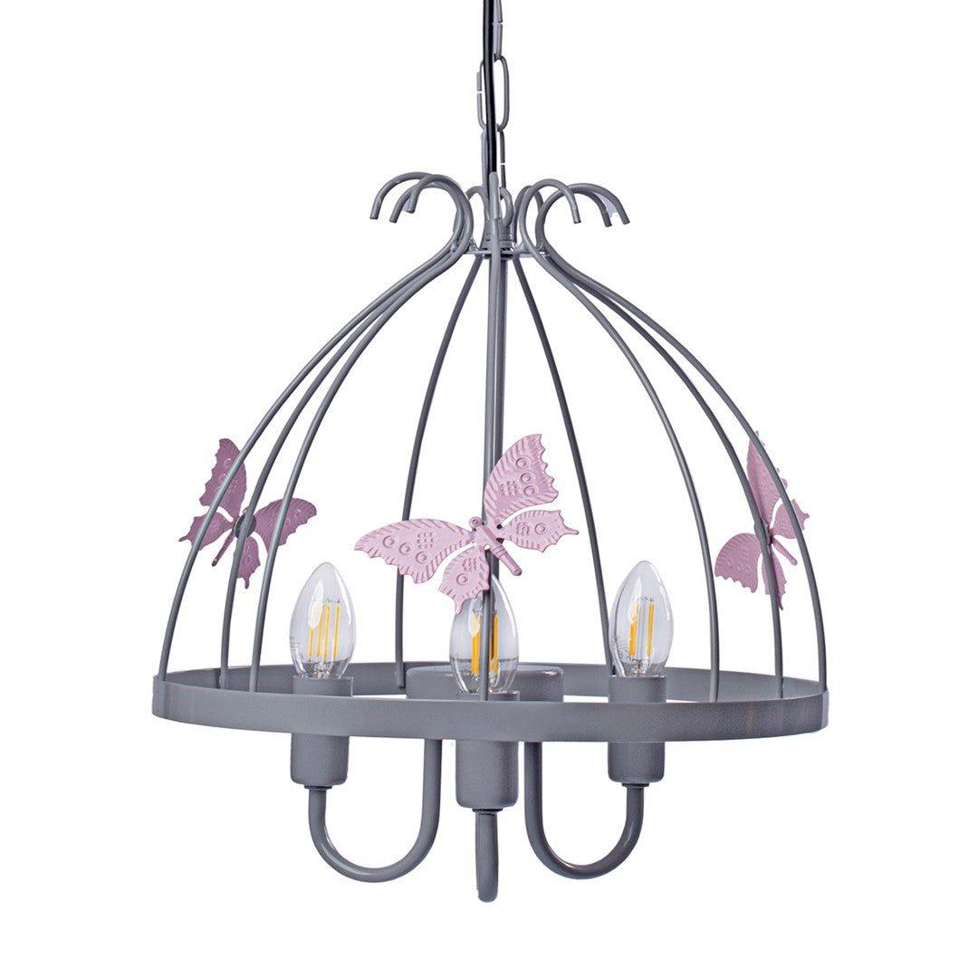 Kago Pendant Hand Made Ceiling Lamp With Butterfly Theme