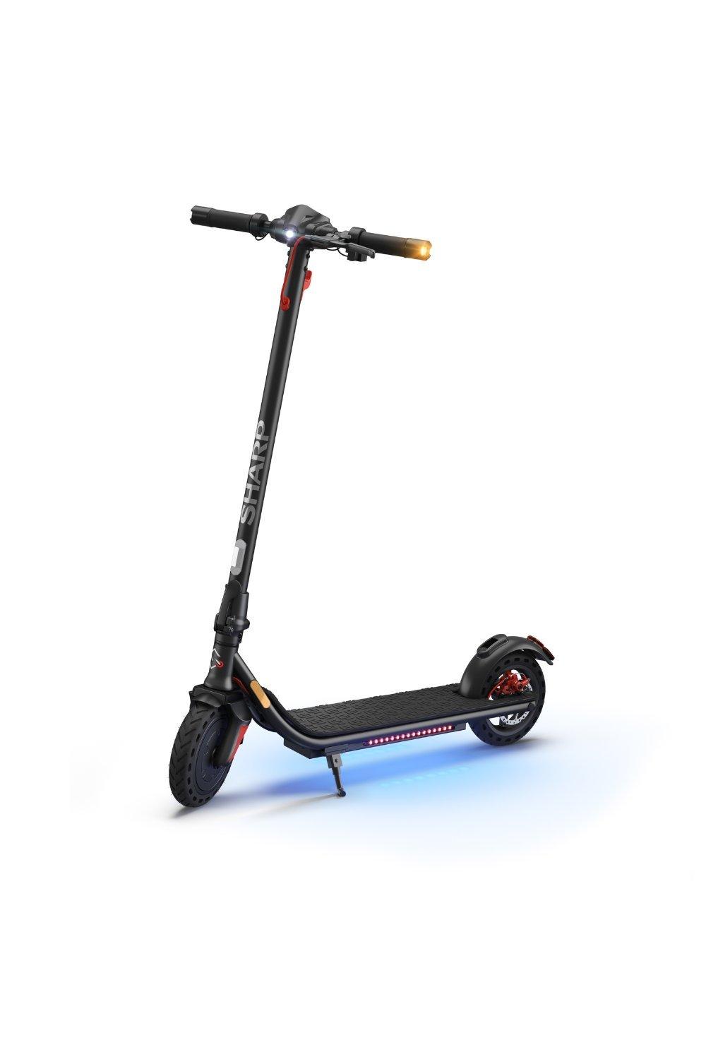 Electric Kick Scooter with LED Light Footplate
