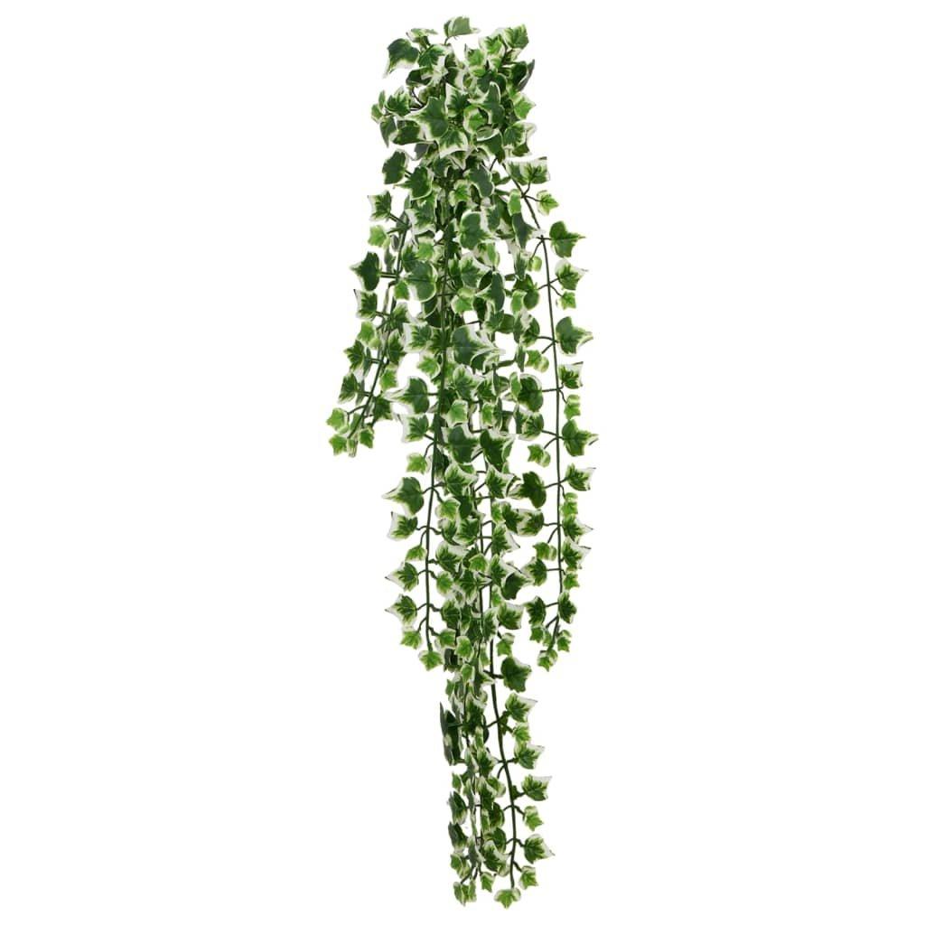Artificial Hanging Plants 12 pcs 339 Leaves 90 cm Green and White