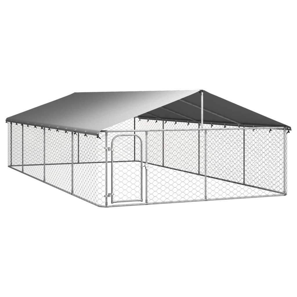 Outdoor Dog Kennel with Roof 600x300x150 cm