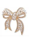 Anne Klein Jewellery Pearl Bow Gold Plated Brooch - 60506375 thumbnail 1