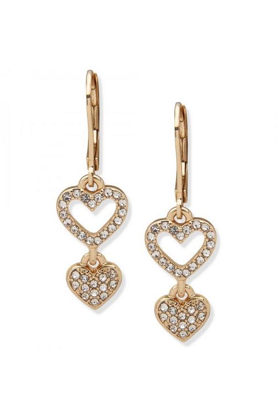 Anne Klein Jewellery Pave Hearts Earrings - 60558077-5Zu 1