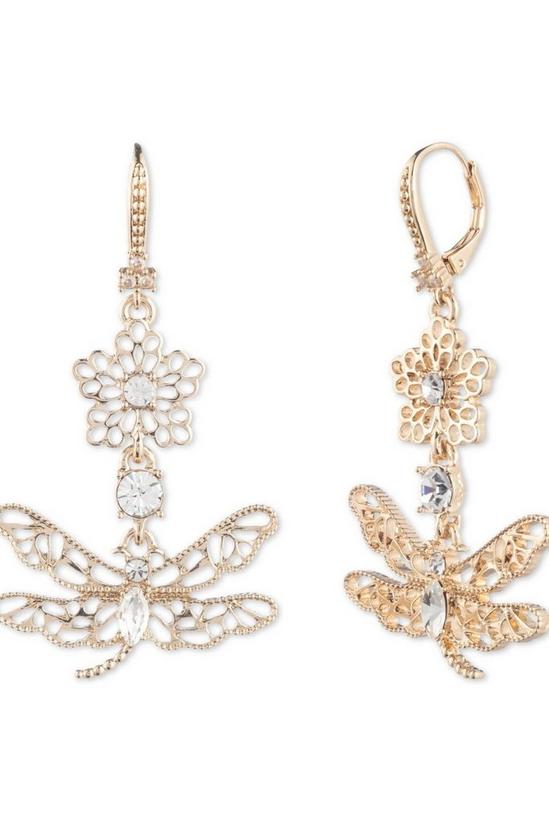 Marchesa Pe Dragonfly Drop-Gold/crystal Fashion Earrings - 16G00301 1