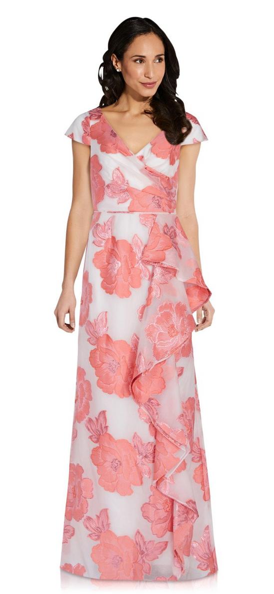 Adrianna Papell Organza Jacquard Gown 1