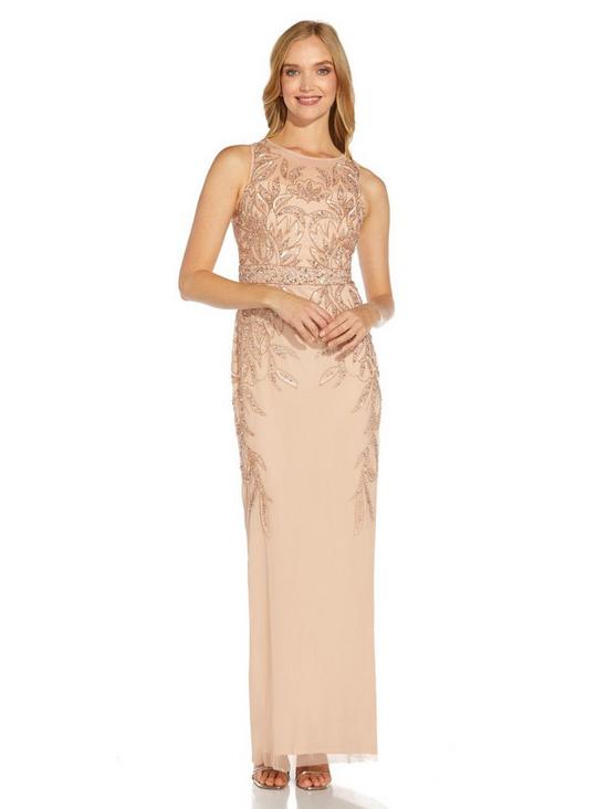 Papell Studio Beaded Column Gown 1