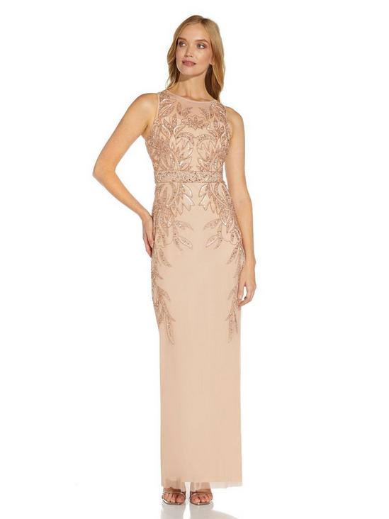 Papell Studio Beaded Column Gown 4