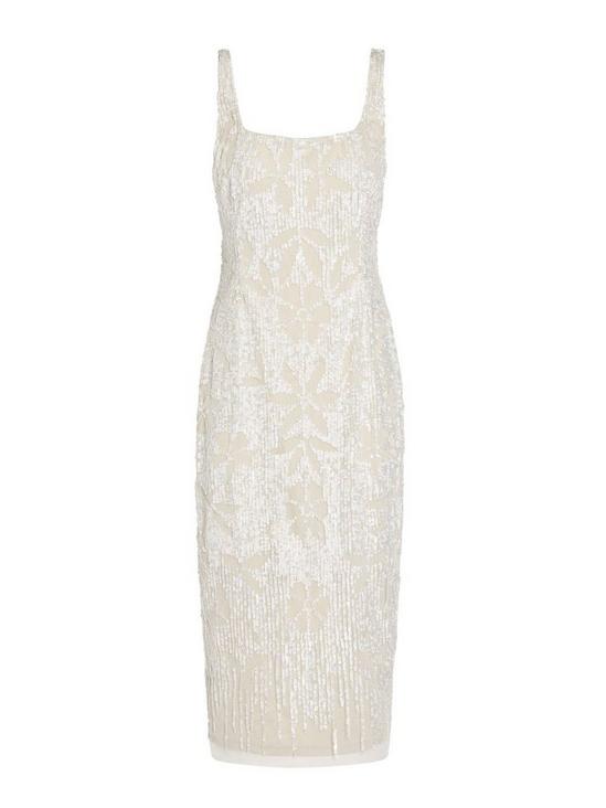Adrianna Papell Beaded Square Neck Cocktail 5