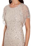 Adrianna Papell Beaded Flutter Sleeve Gown thumbnail 2