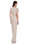 Adrianna Papell Beaded Flutter Sleeve Gown thumbnail 3